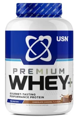 USN Whey+ Premium Protein - čokoláda/karamel