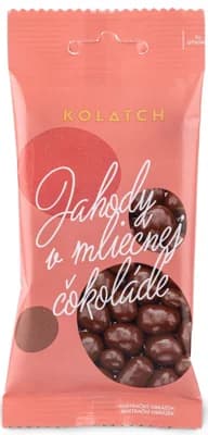 Kolatch Dražé lyofilizované jahody v mléčné čokoládě