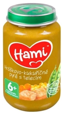 Hami Hráškovo-kukuřičné pyré s telecím 6m+