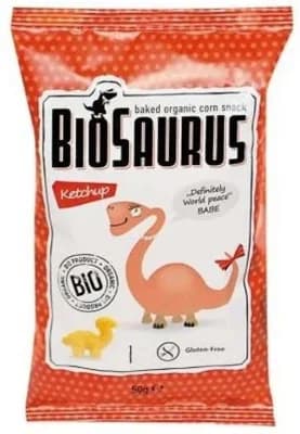 Biosaurus BIO kukuřičné křupky s příchutí kečupu