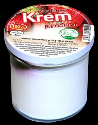 Farma rodiny Němcovy Tvarohový krém slazený s jahodami
