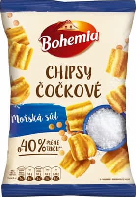 Bohemia Chipsy čočkové s příchutí mořská sůl