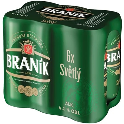 Braník Pivo výčepní světlé 6×0,5 l