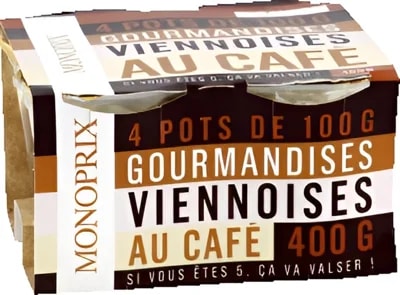 Monoprix Jogurt vídeňská káva (4x 100 g)