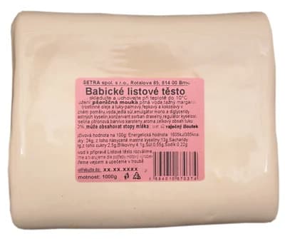 Babické těsto Listové těsto