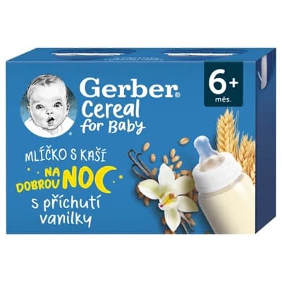 Gerber Mlíčko s kaší s vanilkovou příchutí (2x 200 ml)