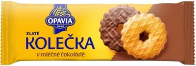 Opavia Zlaté Kolečka s máslovou příchutí polomáčené sušenky
