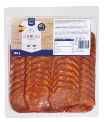 Metro Chef Chorizo extra plátky