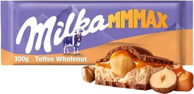 Milka čokoláda Mmmax Toffee Whole Nuts mléčná s oříšky a karamelem