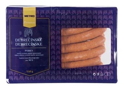 Metro Premium Párky debrecínské (90% masa)