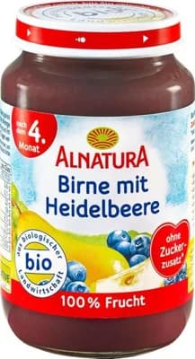 ALNATURA BIO Dětská výživa Hruška a borůvka