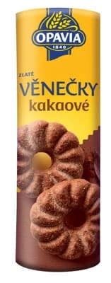 Opavia sušenky Zlaté Věnečky kakaové sušenky