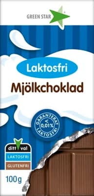 Green star Mléčná čokoláda bez laktózy