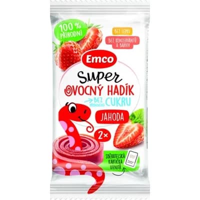 Emco Super ovocný hadík jahoda 26 x
