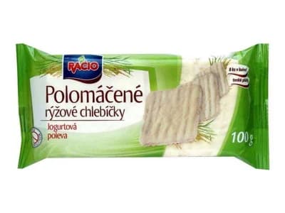 Racio Polomáčené rýžové chlebíčky s jogurtovou polevou