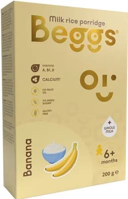Beggs Mléčná rýžová kaše banánová