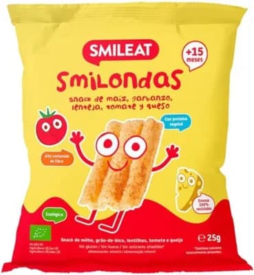 Smileat BIO Kukuřičné křupky cizrna, čočka, rajče a sýr
