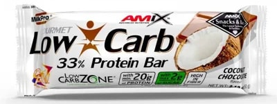 Amix Nutrition Amix Low Carb 33% Protein bar - kokos s čokoládou