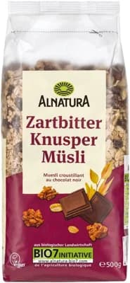 Alnatura BIO müsli s křupinkami a hořkou čokoládou