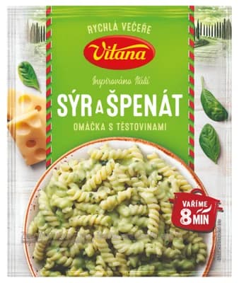 Vitana Omáčka s těstovinami, sýr a špenát