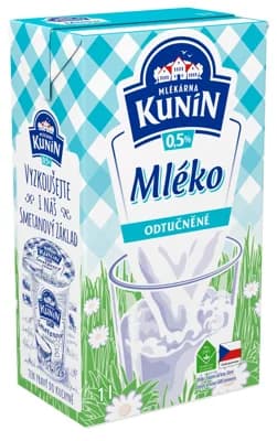 Mlékárna Kunín Trvanlivé mléko odstředěné 0,5%