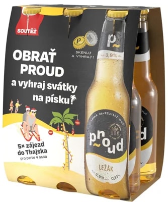 Proud ležák sklo 6×0,33 l