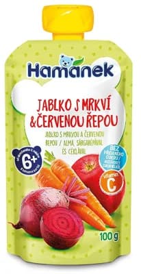 Hamánek Ovocná kapsička jablko, mrkev a červená řepa