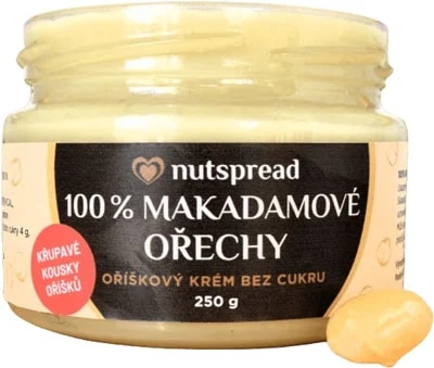 Nutspread 100% ořechové máslo - makadamové ořechy