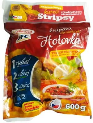 Kuřecí stripsy v kukuřičné strouhance