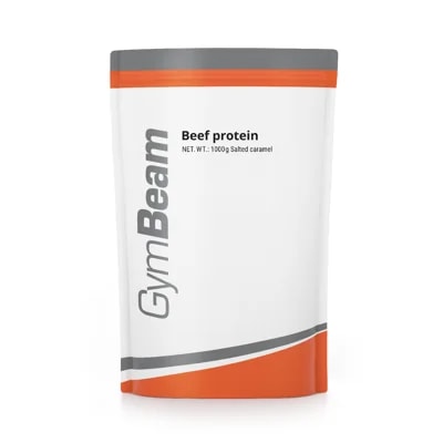 GymBeam Hovězí (beef) protein slaný karamel