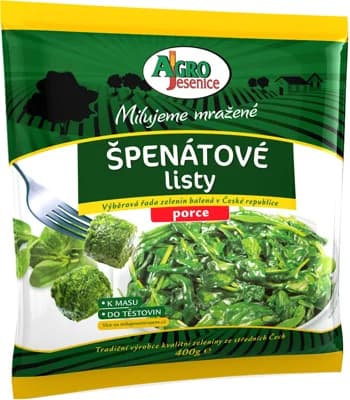 Agro Jesenice Špenátové listy porce