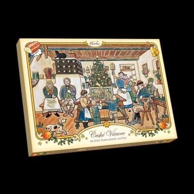 Čokoládové jazýčky LADA VÁNOCE - Mléčná čokoláda