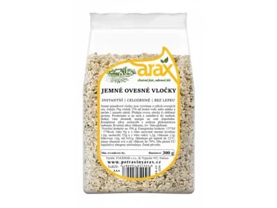 ARAX Ovesné vločky bezlepkové jemné, celozrnné instantní