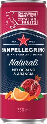 San Pellegrino Melograno Arancia plech (granátové jablko a pomeranč)