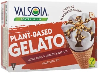 Valsoia Plant-based zmrzlinové kornouty multipack (4×120 ml)