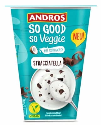 Andros So Good So Veggie Veganský dezert z kokosového nápoje stracciatella
