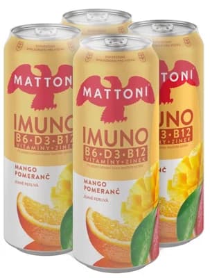 Mattoni Imuno Mango/Pomeranč 4x500ml, plech