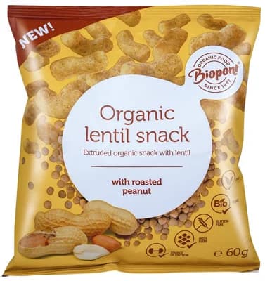 Biopont BIO Čočkové křupky s arašídy