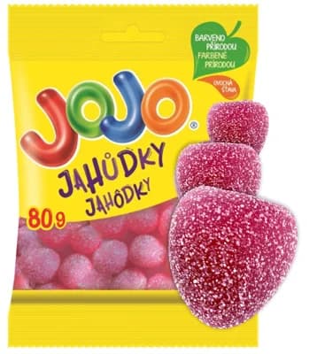 Jojo Jahůdky želé bonbóny s jahodovou příchutí