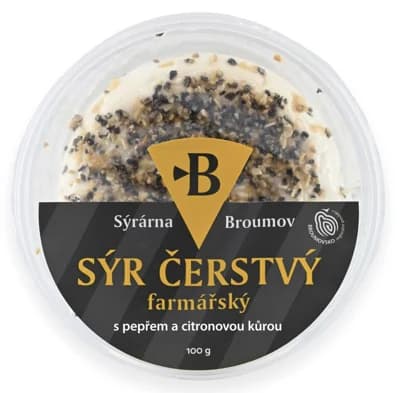 Sýrárna Broumov Sýr čerstvý farmářský s pepřem a citronovou kůrou