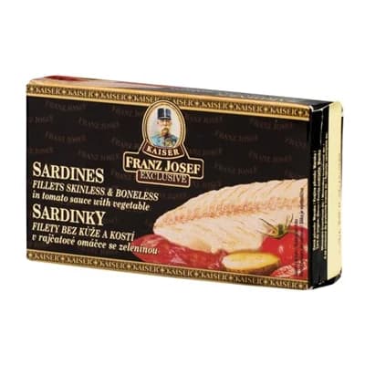 FRANZ JOSEF KAISER Sardinky filety v rajčatové omáčce se zeleninou