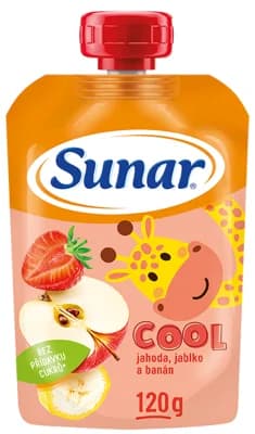 Sunar Cool ovocná kapsička jahoda, banán, jablko 12m+