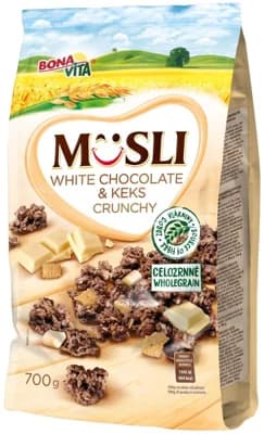 Bonavita Zapékané musli bílá čokoláda a sušenka