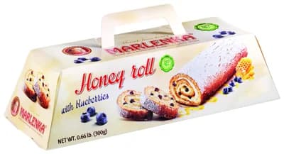 Marlenka Medová roláda s borůvkami