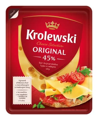 Krolewski sýr plátky (45%)