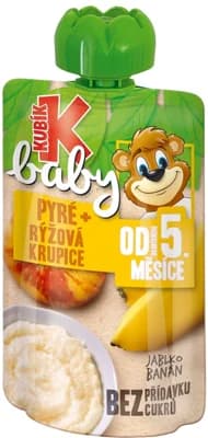 Kubík baby Kapsička rýžová krupice, jablko a banán