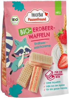 FruchtBar BIO Waflové sušenky s jahodami
