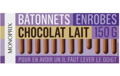 Monoprix Tyčinky v mléčné čokoládě