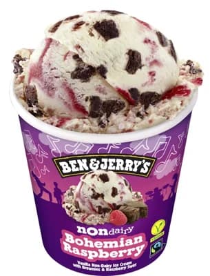 Ben & Jerry's Bohemian raspberry vegan zmrzlina