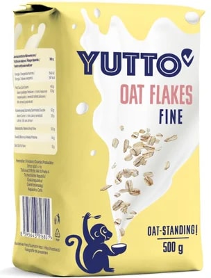 Yutto Celozrnné ovesné vločky extra jemné